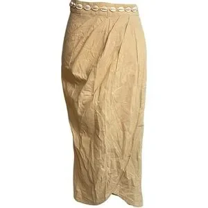 Shell Sheaths Zara | Skirts | Zara Linen Puka Shell Sheath Skirt Tan | Poshmark